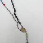 Vintage Rosary Mixed Color Beads Green Crucifix Catholic Parts Repair
