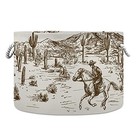 Cotton Rope Basket Western Desert Cowboy Baby Laundry Basket For Blankets A05