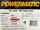 Powermatic 10  Left Tilt Table Saw  30  Rip  1-3 4 Hp   1ph 115 230v  model 64b 