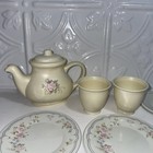 Pfaltzgraff Perennials Tea Rose Collection Toy Tea Set Ohio Art 19 Pcs Play Set