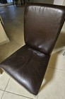 Dining Room Chair Elegant Design Brown Faux Leather Backrest Ikea Henriksdal 