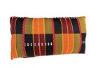  100 African Kente Cloth Lumbar Pillow 17  W
