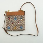 Coach Disney X Mickey Parks Kitt Sig Jacquard Crossbody Bag Purse 50th Anniv