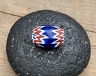 Huge Antique Venetian Chevron African Trade Beads 6 Layer Focal Lg Hole Faceted