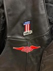 Vintage Harley Davidson Branded Garments Leather Biker Vest Eagle Pins Size 62