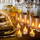 Rechargeable Tea Lights W  Remote 6pcs Led Electric Flameless Flickering Candles