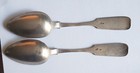 Tsarist Russia  Two Silver Antique Imperial Russian Spoons 84 Silver Marked M a