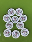 10x Las Vegas Nevada Casino Souvenir Poker Chips Green red  reads  1 Dollar bin 
