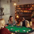 Poker Table W stainless Steel Cup Holder Casino Leisure Table  Top Texas Hold em