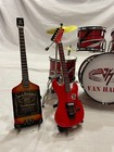 Van Halen Mini Drum   Guitar Set Diorama - New Larger Sized 6  Guitars
