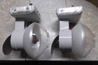 Lot 2 Almond B p  Products Inc  Model 9t Gas Light W  Heat Shield   Glass Shade