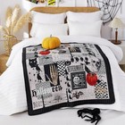 Halloween Quilt Set black Reversible Quilt Bedding Set 50 x60  White