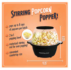  factory-sealed  Nostalgia 450 W 64 Oz Black Stirring Popcorn Machine