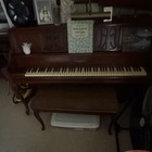Kimball Upright Acoustic Piano 88 Keys Walnut Finish Brown Color 3 Pedals