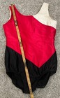 Vintage 1970   s Majorette twirler dance Spandex Costume  red white black 