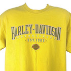 Harley-davidson Motorcycles Reno Nevada Mens T-shirt Yellow Size Large Usa Made