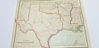 Antique 1877 Color Lithograph Map Of South Central Usa 12  X 9  Steinwehr Tx La