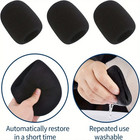 6 Pack Foam Mic Covers Windscreen Pop Filter Microphone Black Washable Universal