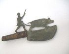 Antique Butcher s Meat Cleaver Chopper Knife Unusual Design  