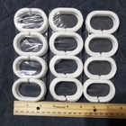 3 Sets Of 12 Pcs Plastic Bathroom Shower Curtain Rings Hooks White Rustproof