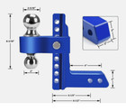 2  Receiver 8  Drop Adjustable Towing Hitch Dual Ball Mount Trailer 12500lb New