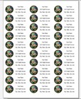 150 Lotus Flower Stained Glass Style Mailing Return Address Labels Personalized