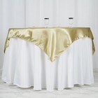 Champagne 60x60  Satin Square Table Overlay Wedding Catering Supplies Sale