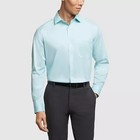 Van Heusen Mens Regular Fit Dress Shirt Large 16-16 5 32-33 Aqua Blue Solid