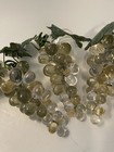 Vintage Lucite Grapes Cluster Clear Faux Fruit Acrylic Decor Ornaments Lot Of 4