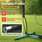 Portable Baseball   Softball Practice Net With Batting Tee 7x7 Ft Aluminum Frame