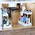 2 Packs 2 Tier Under Sink Organizers And Storage  Slide Out Pull Out Organizer