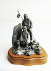 Rb Michael Ricker Pewter Sculpture Native American Indians    barren Land   