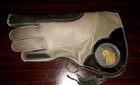 Falconry Glove Triple Skinned Nubuck Leather 12 Inch  3 Layers   grey   Black 