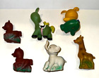 Lot Of 6 Vintage 1950 60 s Rubber Squeaker And Other Hard Rubber Toys