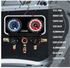 R1234yf R134a Ac Manifold Gauge Set Hvac Diagnostic Kit With Hoses Adapters