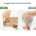 Kiemeu Bamboo Cotton Swabs With Wooden Sticks  400 200 Count  pack Of 2  