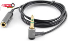 Cablesonline 3ft Slim 3 5mm Stereo Right-angle Male female Headphone Audio Exten