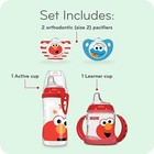 Nuk Sesame Street Transition Bundle  Active Cup  Learner Cup  Pacifiers  4 Piece