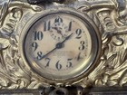 Antique National Electric Clock Co   queen  Gilt Cast Iron Night Light Clock