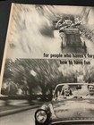 1963 Sunbeam Alpine - Vintage Original Black   White Print Ad   Wall Art