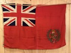 Antique C  1870 Canadian Red Ensign Flag With Five-province Coat Of Arms 46 x68 