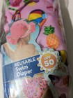 Baby Girl Pink Reusable Swim Diaper Swim School Upf 50 Size 6 Months 10-18lbs