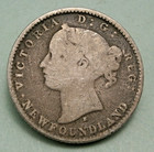 Canada - Newfoundland 1872 Silver Dime  Circulated 