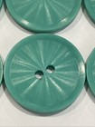 Vintage Set Of 6 Green Buttons 2 Hole 1 1 16   
