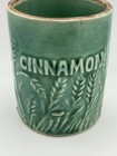 Rare Hull Pottery    ginger    Canister Green Wheat No Lid Small Glazed 1910-1920s