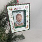 Kurt Adler My 1st Christmas Picture Frame Ornament 2 5  Newborn Baby 4 X3   Boy