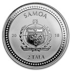 2018 Silver 1 Oz Silver Samoa Seahorse Bu