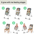 Full Course 6-in-1 Infant Baby High Chair  Unisex  Age Up To 5 Years  Astro  Gra