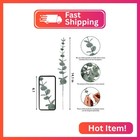 Cewor 24pcs Eucalyptus Stems Artificial Eucalyptus Leaves Fake Greenery Branches