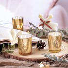 Gold Votive Candle Holders Bulk  Mercury Glass Tealight Candle Holder Set Of    